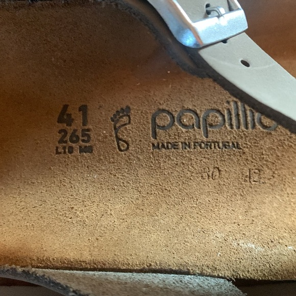 Birkenstock Papillio Gizeh Platform Sandal Green Nubuck Womens size 10 EU 41 - Picture 5 of 8